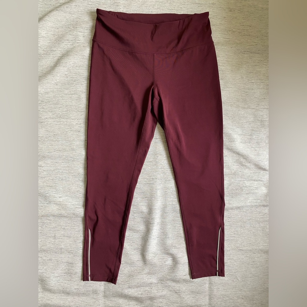 Zella Deep Berry High-Rise cropped Leggings Size L